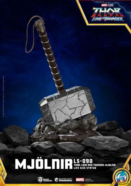 Actual product image Beast Kingdom Marvel - LS-090 - Thor : Love and Thunder - Mjolnir Statue Taille Réelle