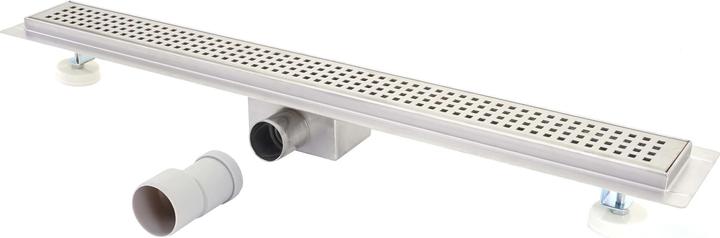 Swisshandel24 Duschrinne 110cm Bodenablauf Abflussrinne Duschablauf, Edelstahl Siphon 50-120cm - 51207 (1140 mm)