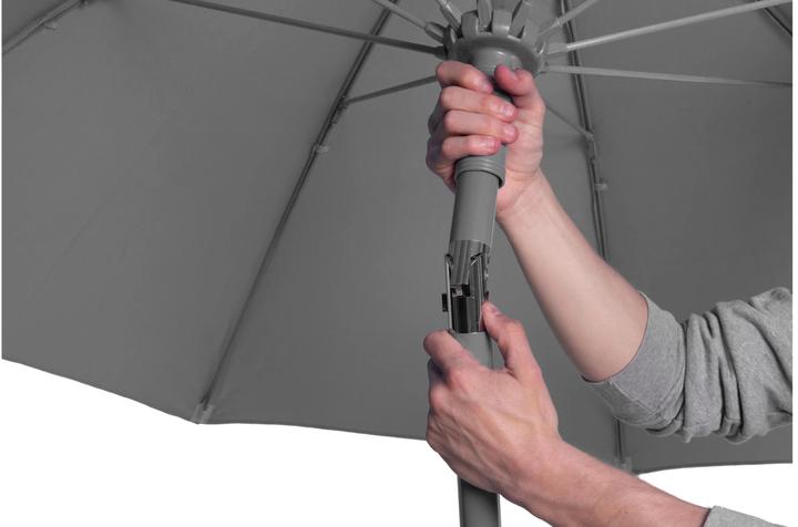 Image du produit Cocon Parasol TR-004, Ø 270 cm, Push-up, Gris (2.70 m)