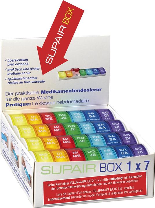 Immagine prodotto Supairbox 1x7 distributore settimanale tedesco/francese arcobaleno a 12 pezzi