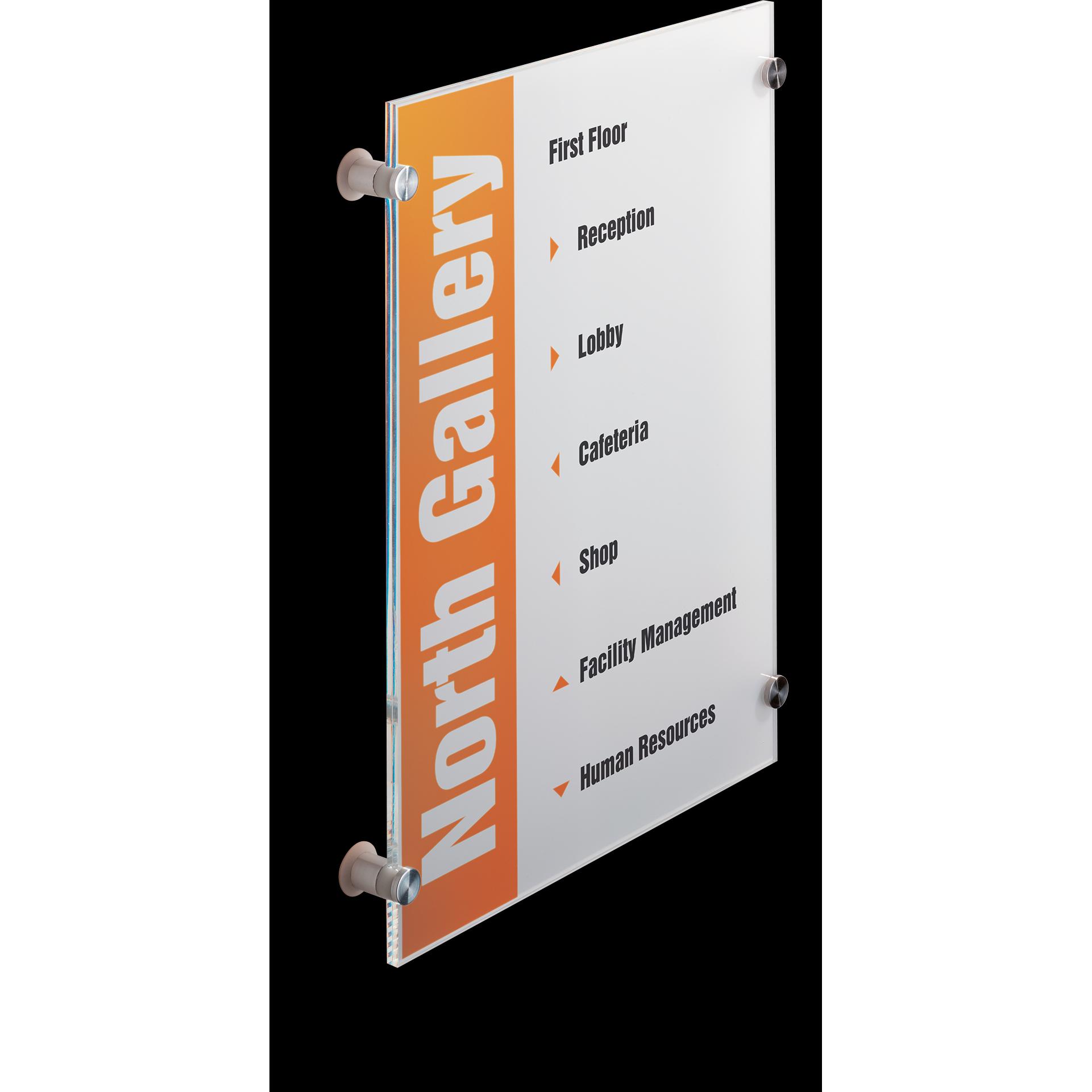 Durable, Informationsschild, Türschild Crystal Sign A3