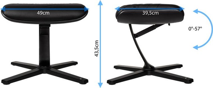 Image du produit noblechairs Repose-pieds en cuir véritable