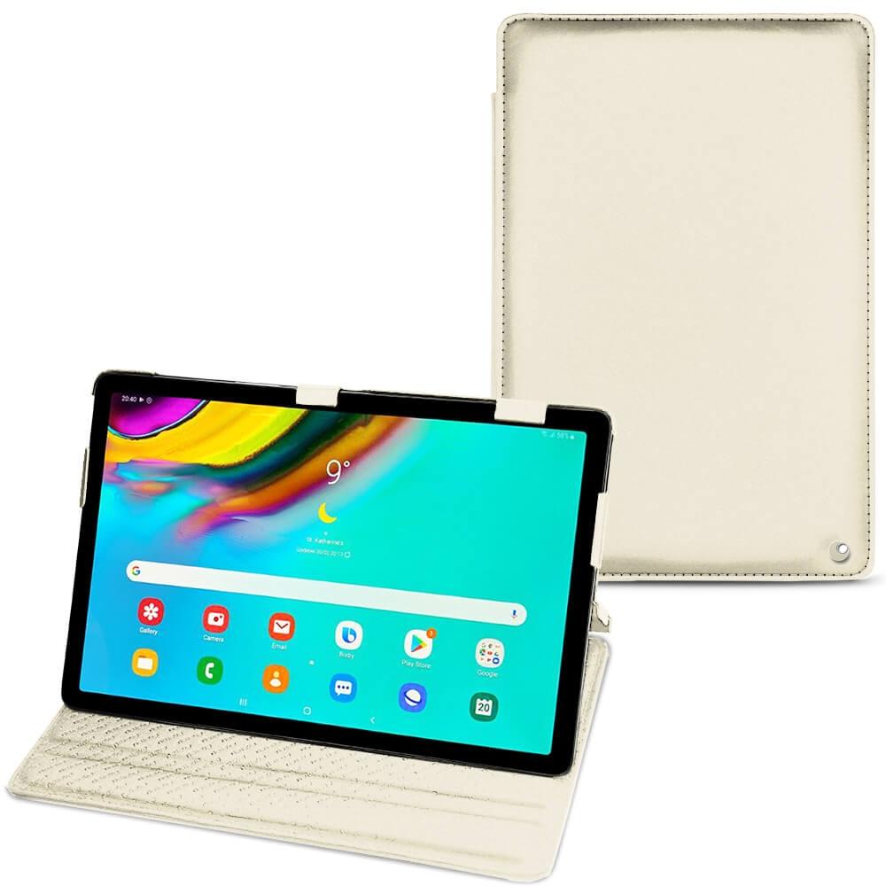 Noreve Lederschutzhülle horizontal (Galaxy Tab S5e), Tablet Hülle, Weiss