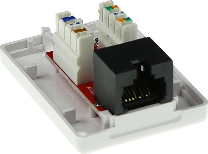Actual product image ACT Surface mounted box unshielded 1 ports CAT6. Type: CAT6 Wall mountbox c6 1 prt unsh
