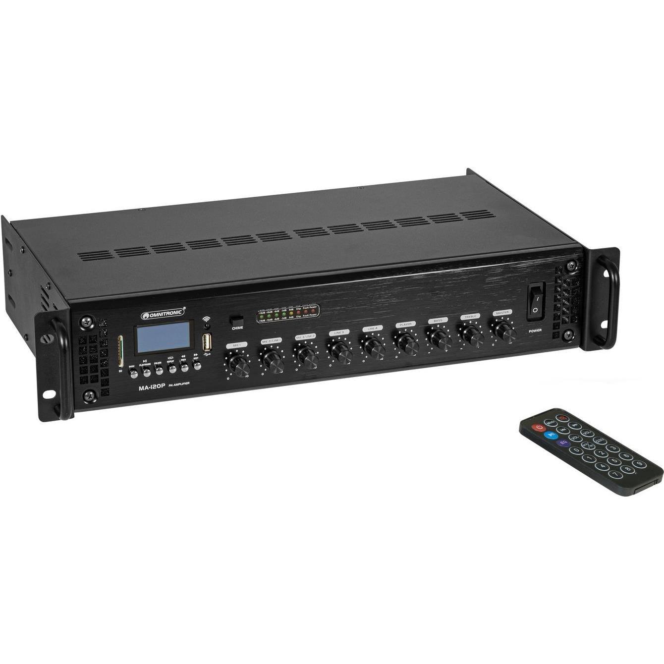 Omnitronic MA-120P ELA-Mischverstärker (Verstärker), Stereoverstärker