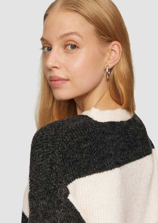 Actual product image S.Oliver Strickpullover Melierter Strickpullover mit überschnittenen Ärmeln (XS)
