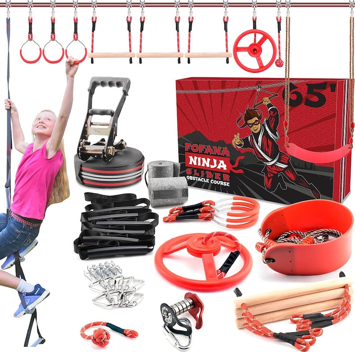 Actual product image Fofana Ninja Warrior Obstacle Course - 45 pieces