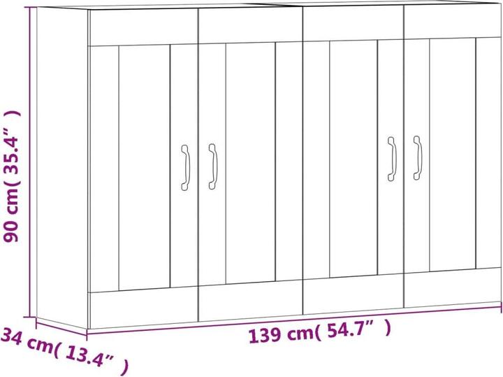 Image du produit vidaXL Wandschrank (69.50 x 34 x 90 cm)