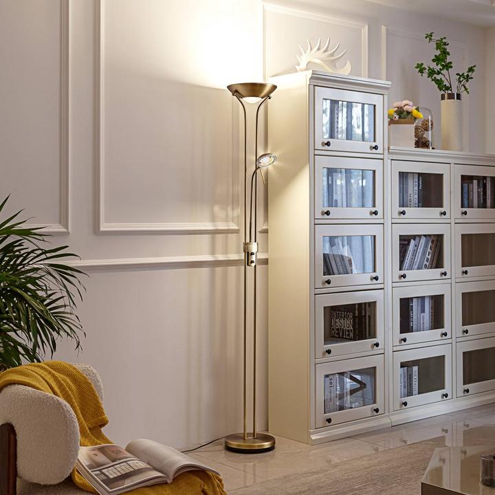 Actual product image Lindby Josefin LED ceiling washer, reading light, bronze (2510 lm)
