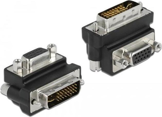 Image du produit Delock Adaptateur DVI-I mâle vers VGA femelle 90ø (VGA, 4 cm)