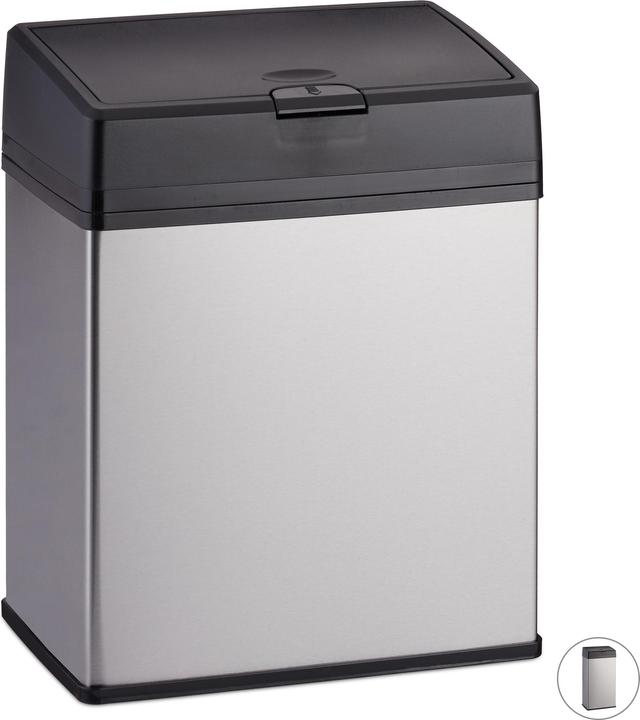 Actual product image Relaxdays Bathroom Bin, Push Function (3 l)