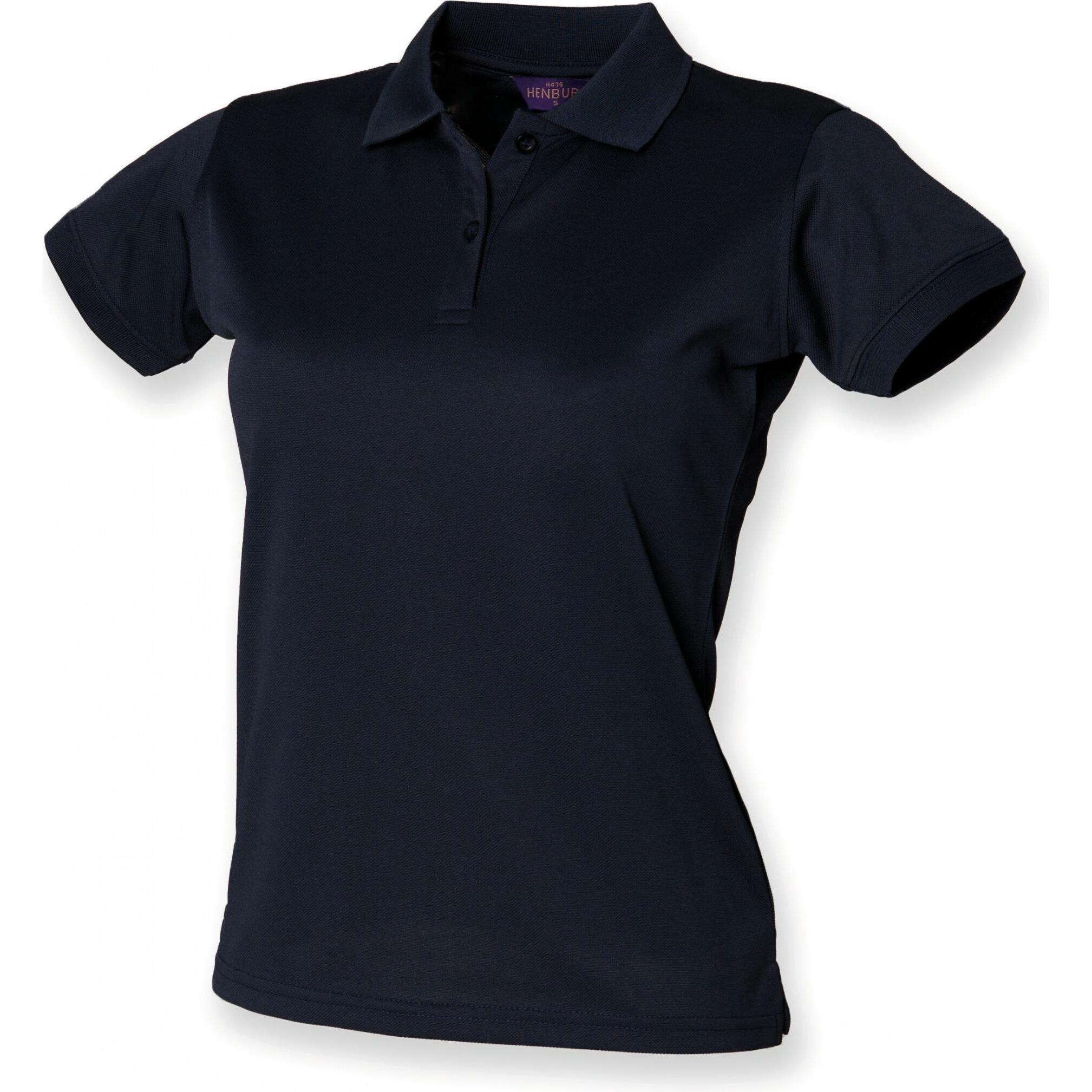Henbury, Damen, Shirt, Cool Plus, Blau, (XXL)