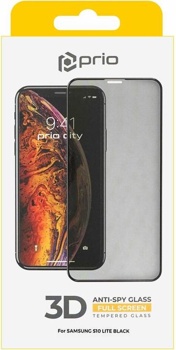 Immagine prodotto prio Vetro temperato 3D anti-spia per Samsung S10 Lite nero (1 Pezzo/i, Samsung Galaxy S10 Lite)