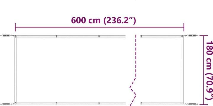 Actual product image vidaXL Senkrechtmarkise (1.80 m)