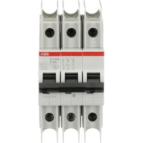 Thumbnail - ABB, Schutzschalter, SU203M-K4 Sicherungsautomat K-Char., 10kA, 4A, 3P UL489