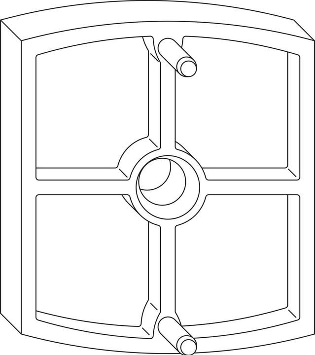 Maco RUSTICO Unterlage für Anschlagpuffer Rasthalter, Stärke 10 mm, schwarz