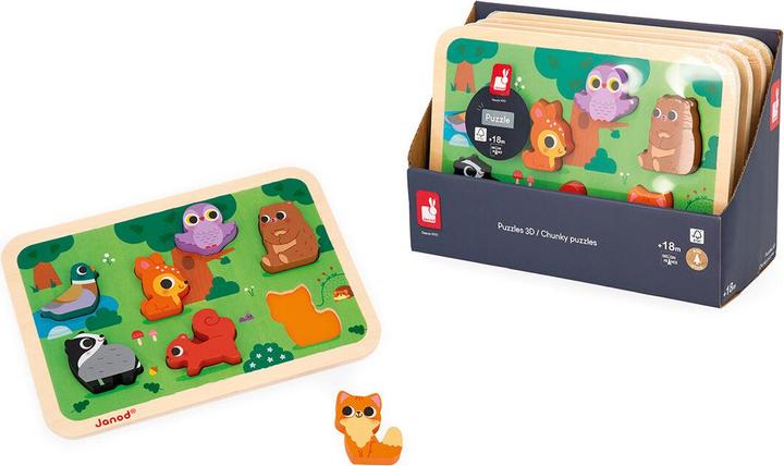 Image du produit Janod Chunky Puzzle La Foret (7 pièces)