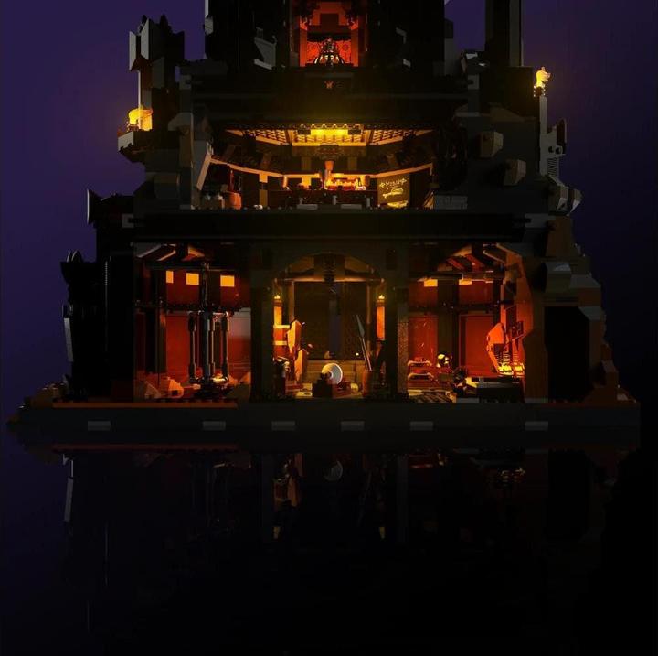 Actual product image Light my bricks LMB 2.0 LEGO 10333 The Lord of the Rings: Barad-dûr Light Kit