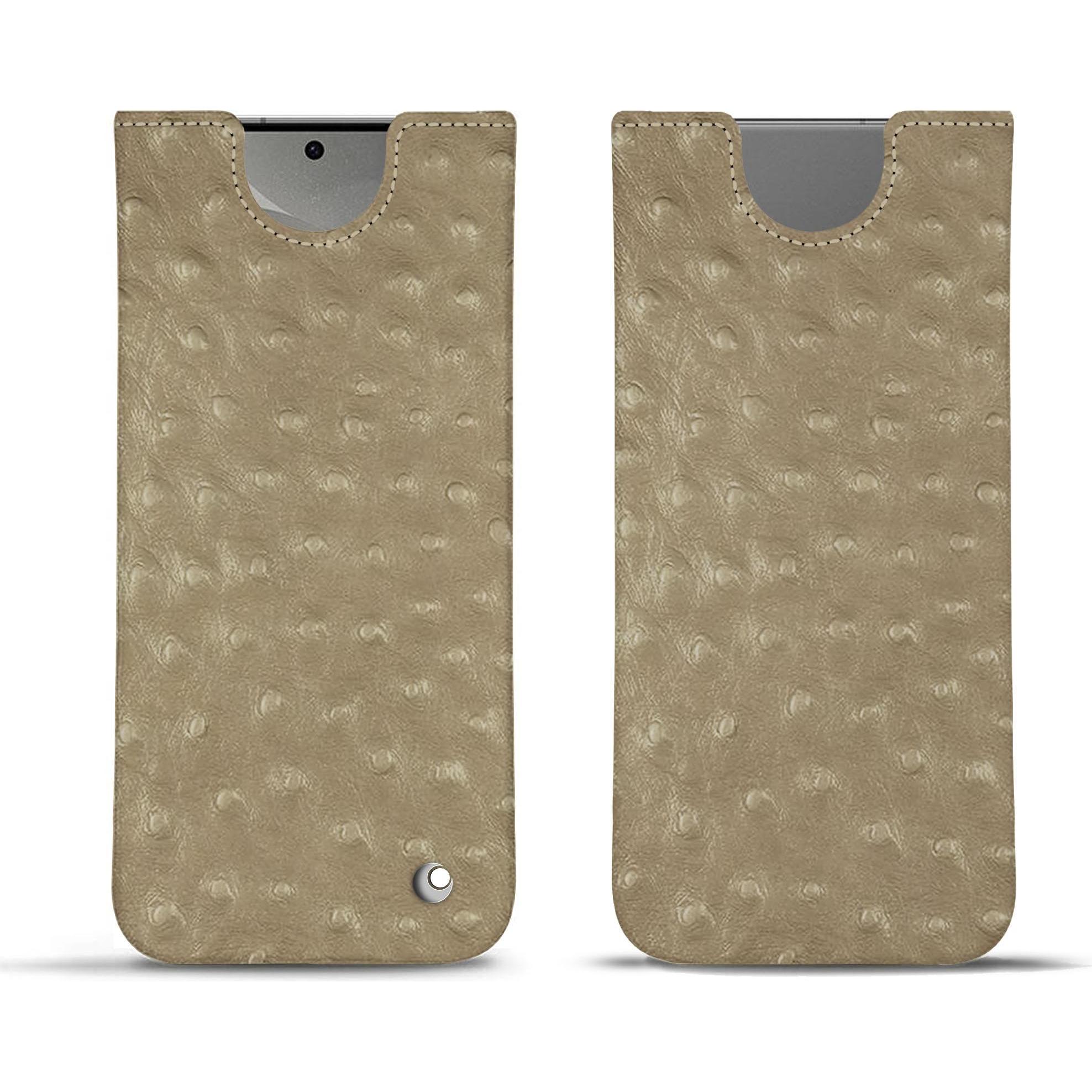 Noreve Lederschutzhülle (Samsung Galaxy S24), Smartphone Hülle, Beige