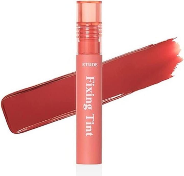 Produktbild Etude House ETUDE Fixing Tint Vintage Red Langanhaltender hochpigmentierter flüssiger Lippenstift Wasserdicht (Vintage Red)