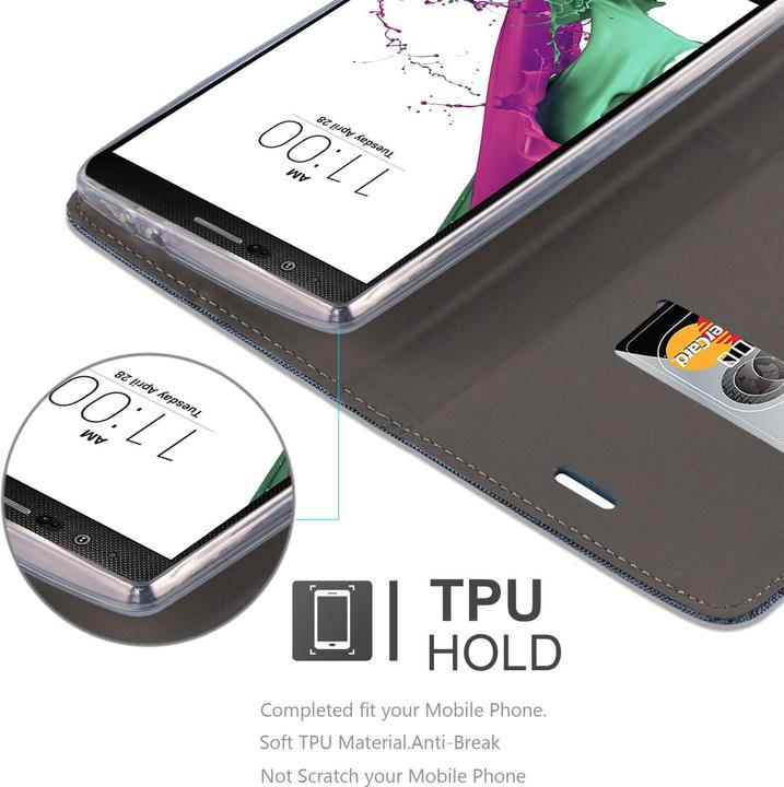 Produktbild Cadorabo Book Jeans Optik Cover (LG G4, Motorola Moto G4 Plus)