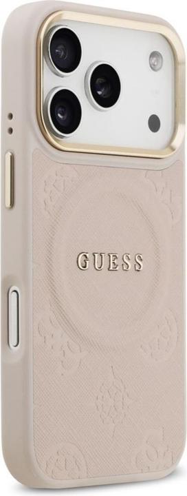 Produktbild Guess PU Leather Peony Pattern Case für Apple iPhone 17 Pro - pink (Apple iPhone 17 Pro)