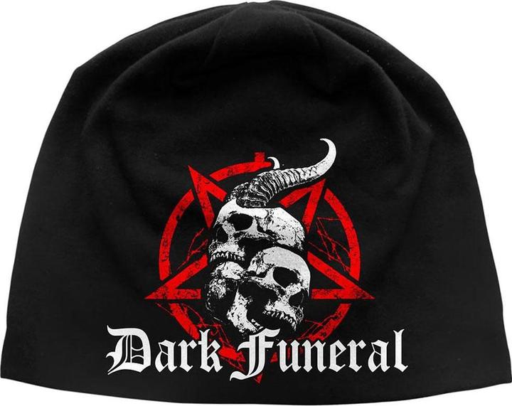 Actual product image Dark Funeral Unisex Adult Skulls & Pentagram Beanie (One size)