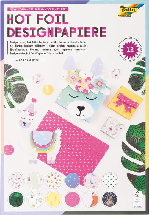 Produktbild Folia Designpapier Hot foil II A4 (165 g/m², 12x)