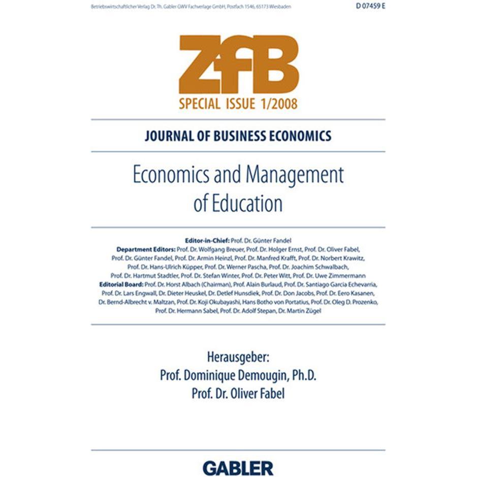 Economics and Management of Education, Fachbücher