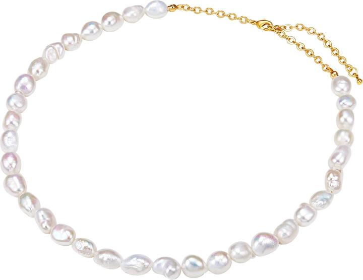 Image du produit Lulu & Jane Alliage métallique perle d'eau douce or jaune 42,0 cm chaîne de base + 5,0 cm extension - 33060 (14 carats plaqué or jaune, 42 - 47 cm)