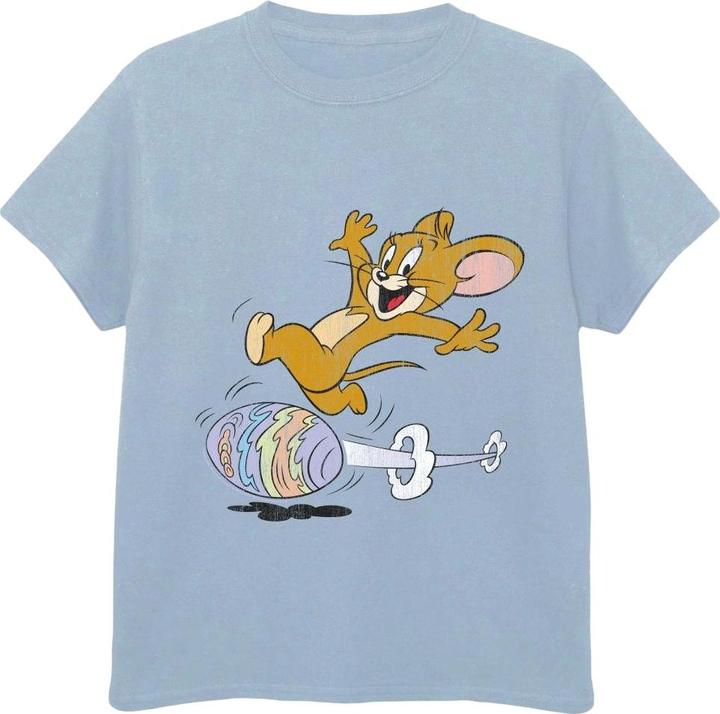Actual product image Tom & Jerry Girls Egg Run Cotton T-Shirt (152, 158)