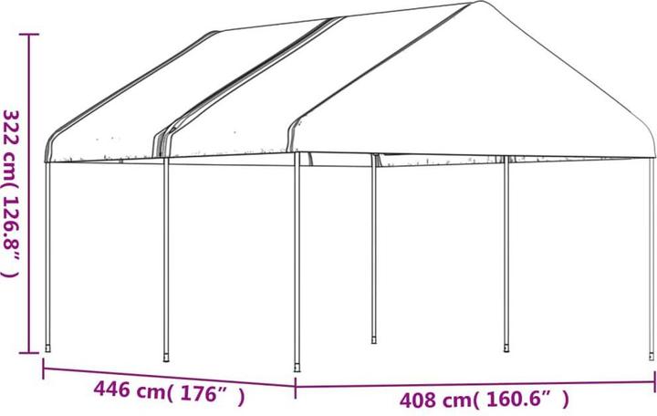 Produktbild vidaXL Pavillon (446 cm, 408 cm)