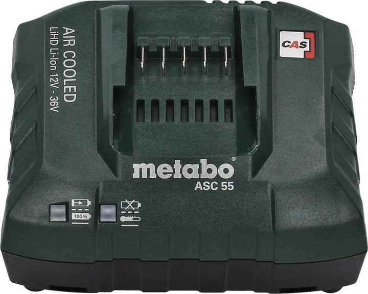 Actual product image Metabo Basic Set 2x Li-Power battery pack 18 V 2.0 Ah CAS Li-Ion battery ( 2x 625596000 ) + ASC 55 charger (18 V)