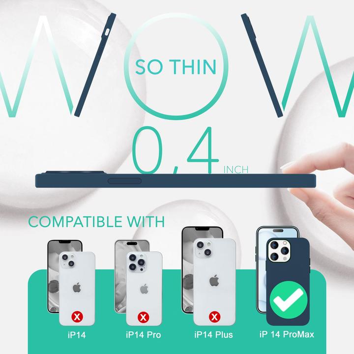 Produktbild Nalia Liquid Silikon Hülle mit MagSafe Funktion & 2x Display Schutzglas (Apple iPhone 14 Pro Max)