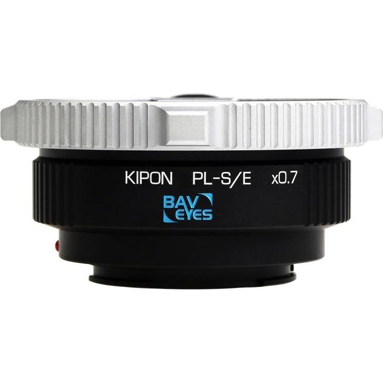 Kipon Adapter für PL auf Sony E (x0.7), Objektivadapter, Schwarz, Silber