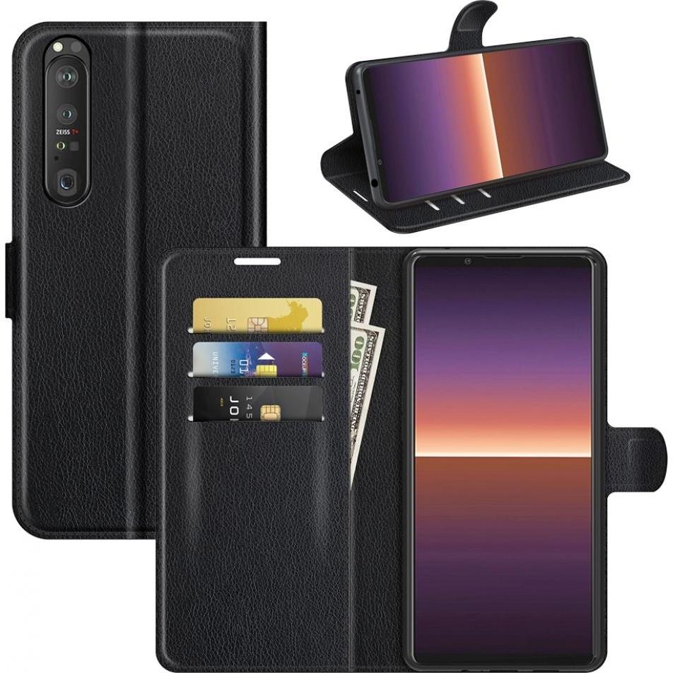 Screenguard Sony Xperia 1 III Leather Guard Lederhülle (Sony Xperia 1 III), Smartphone Hülle, Schwarz