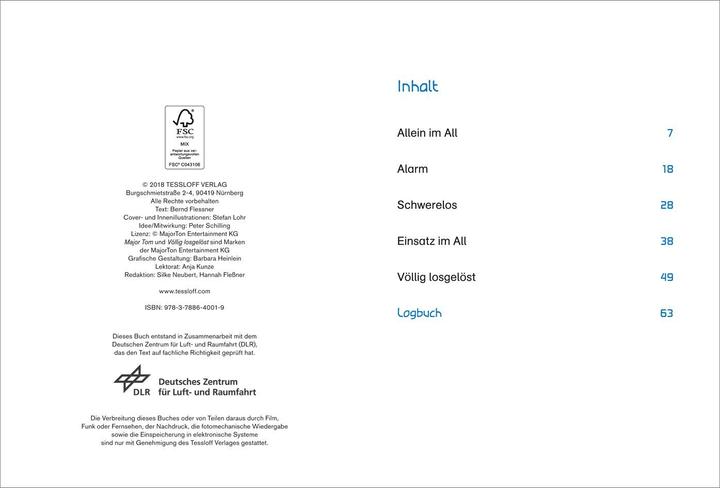 Produktbild Tessloff Der kleine Major Tom, Band 1: Völlig losgelöst (Deutsch, Bernd Flessner, Peter Schilling, 2018)