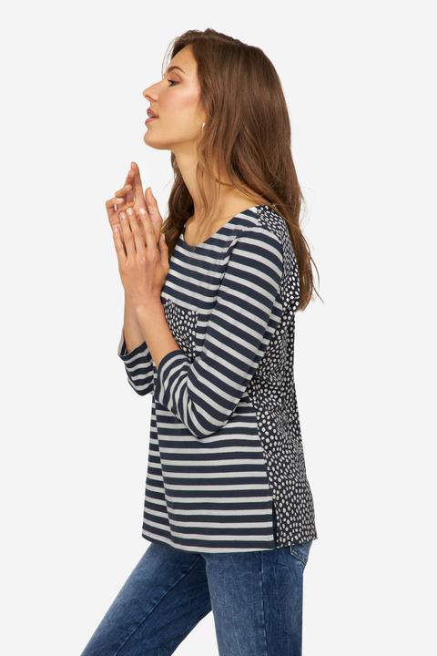 Immagine prodotto Laurasøn T-Shirt, Regular Fit, Ringel/Punkte, Rundhals, Halbarm, OEKO-TEX (M)