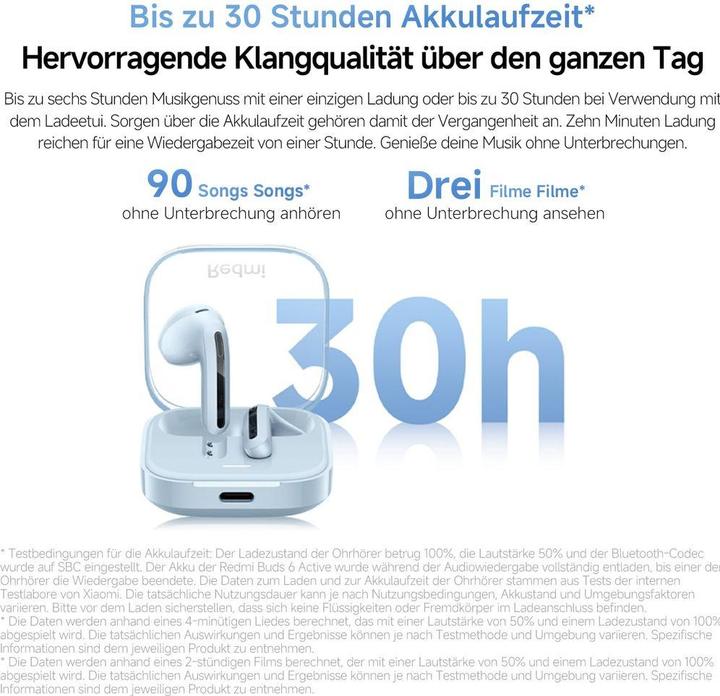 Productafbeelding Xiaomi Redmi Buds 6 Actief (Geen ruisonderdrukking, 6 h, Draadloze)