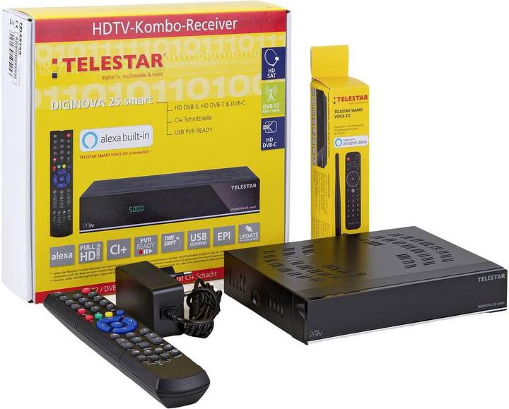 Produktbild Telestar Diginova 25 smart inkl. Smart Voice Kit (DVB-S2, DVB-T2, DVB-C, DVB-S, CI+-Schacht)