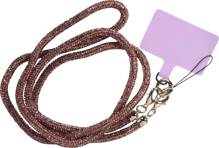 PhoneLook Lanière universelle Glitter Strass pour coques de smartphone Bordeaux