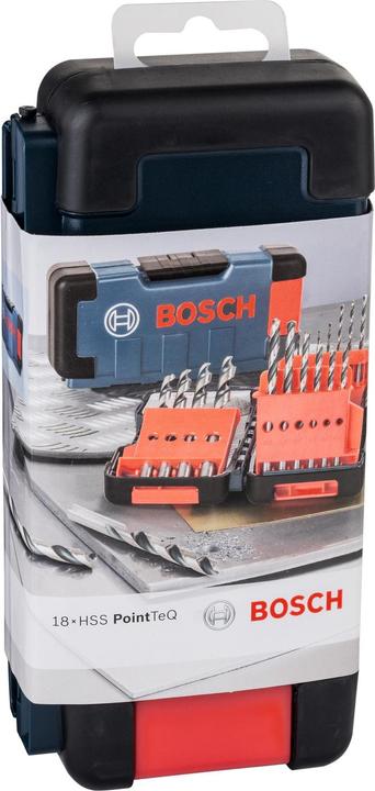 Produktbild Bosch Professional Zubehör HSS-Spiralbohrer-Set, PointTeQ, 18-tlg., ToughBox, 1–10 mm (1 mm, 1.5 mm, 2 mm, 2.5 mm, 3 mm, 3.5 mm, 4 mm, 4.5 mm, 5 mm, 5.5 mm, 6 mm, 7 mm, 8 mm, 9 mm, 10 mm)
