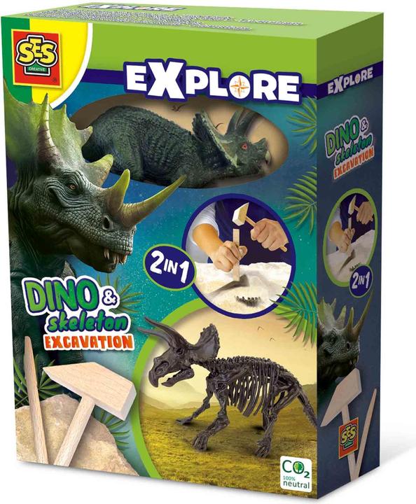 Produktbild Ses Explore Dino and Skeleton Dig 2in1 – Triceratops