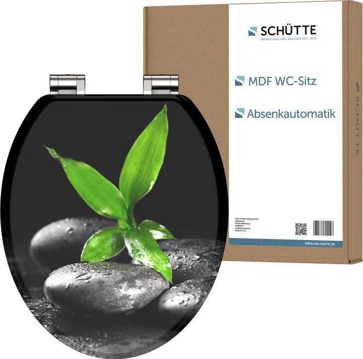 Image du produit Schütte Abattant WC Bois MDF Abattant WC DARK STONES AND BAMBOO Abaissement automatique 80183-A 0