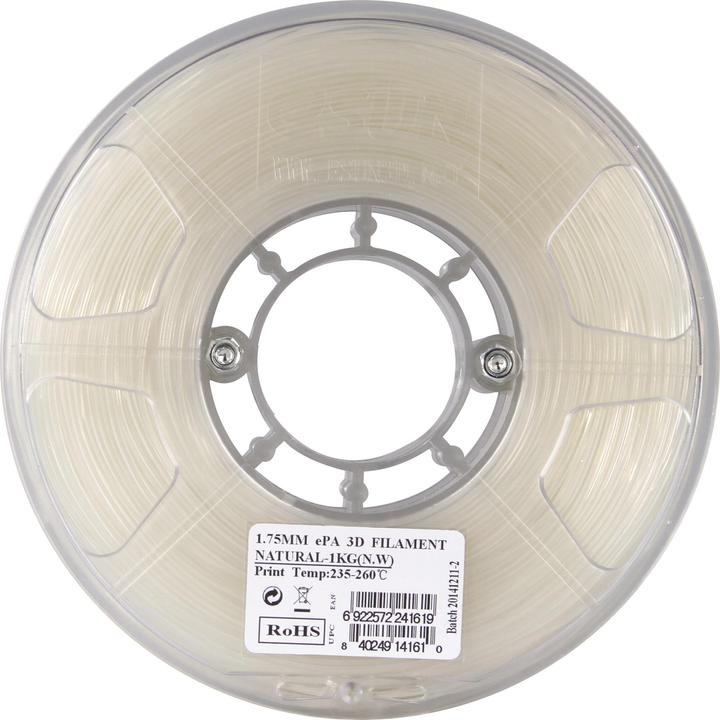 Image du produit eSUN ePA Nylon Filament Naturel 1.75mm 1Kg (Nylon, 1.75 mm, 1000 g, Transparent)