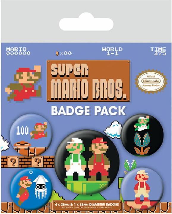 Produktbild Nintendo - Pack 5 Badges - Super Mario Bros