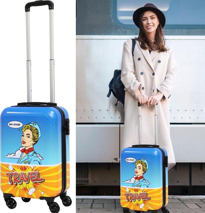 Immagine prodotto ProWorld Trolley, custodia rigida, design retrò (27 l)