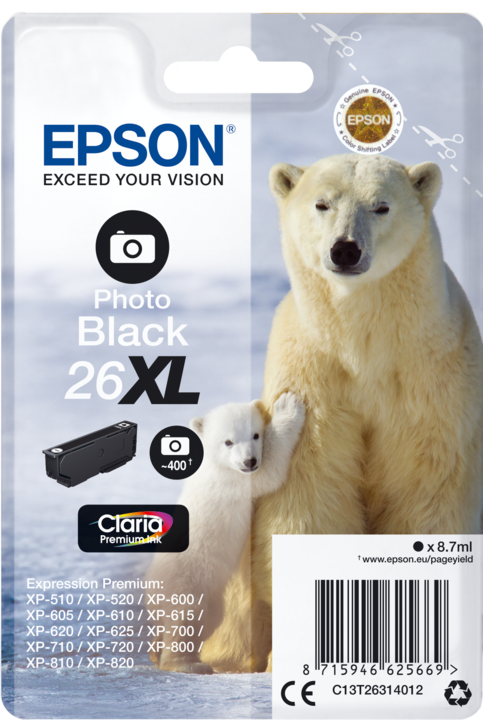 Immagine prodotto Epson 26XL Claria Premium (PBK)