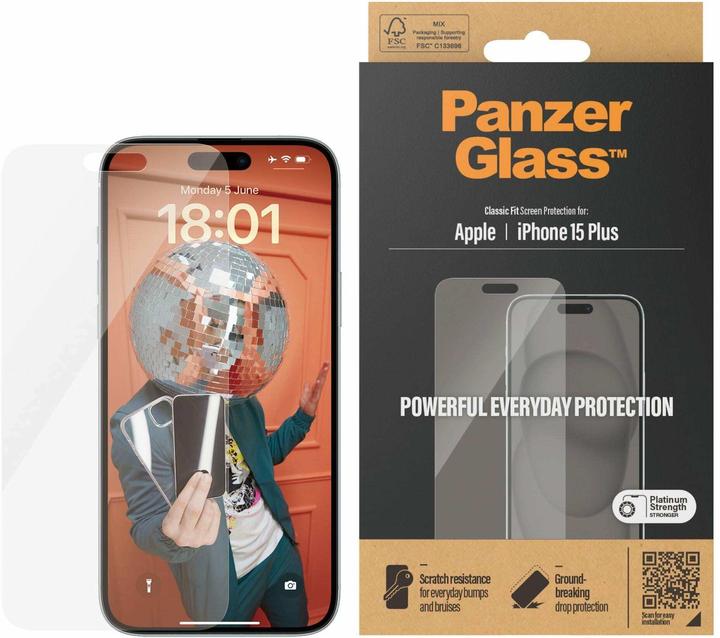 Produktbild PanzerGlass Screen Protector (1 Stück, Apple iPhone 15 Plus)