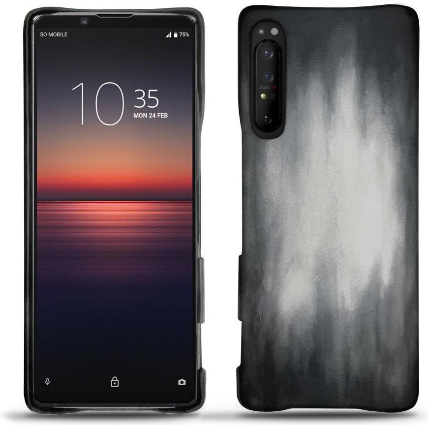 Noreve Lederschutzhülle (Sony Xperia 1 II), Smartphone Hülle, Grau